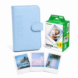 Kit Instax Mini Fujifilm: Películas + Álbum Instax Celeste