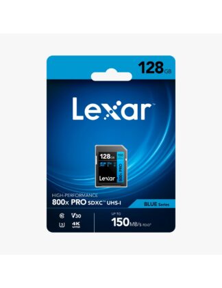 Mem Lexar SD128 Gb 800x PRO 150mb V30 HP sdxc uhsI 13014-6