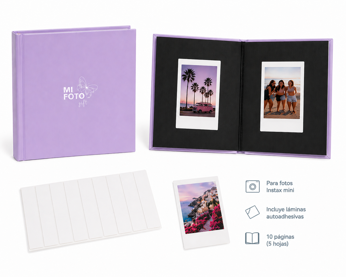 ALBUM MI STORY BOOK LILA 15X15 CM