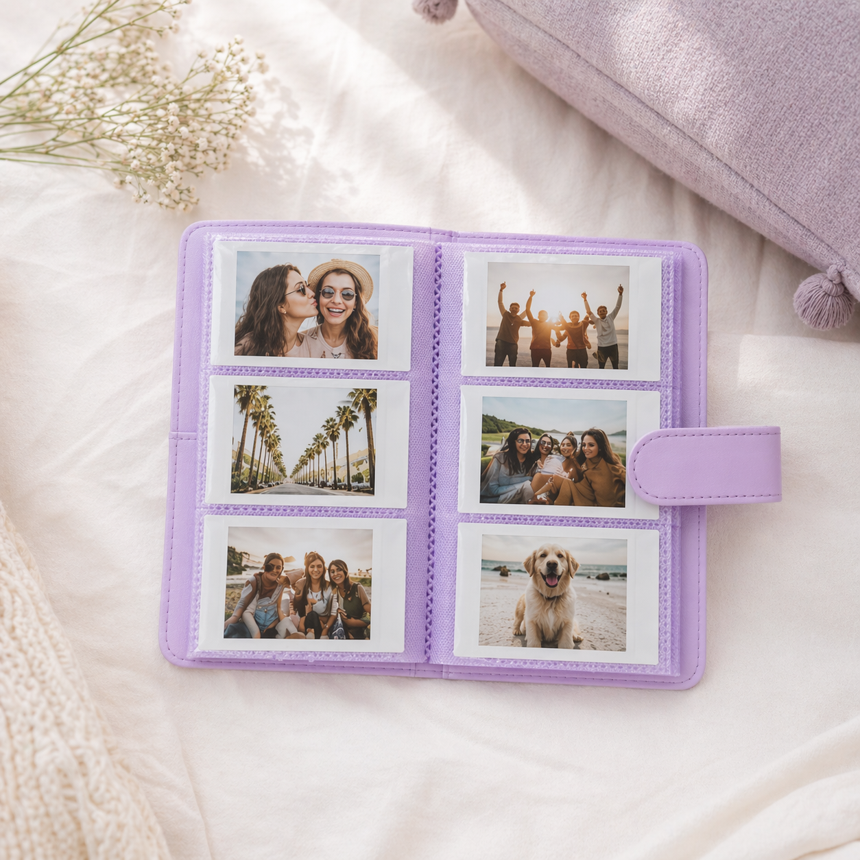Kit Instax Mini Fujifilm: Películas + Álbum Instax Lila liso - Imagen 4