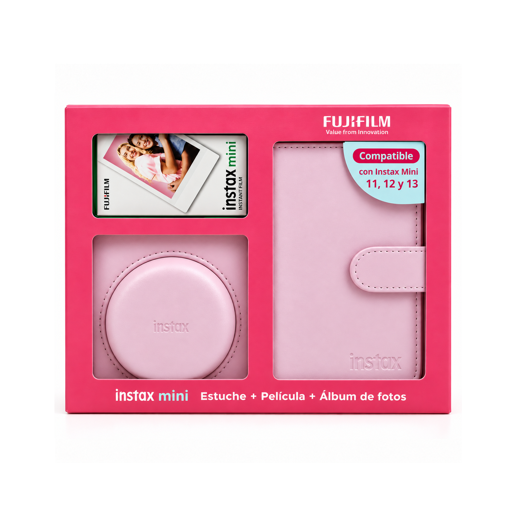 Kit Instax Pink Estuche + Álbum + Film 10 Fotos - Imagen 2